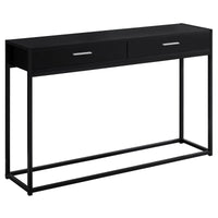 Black Black Metal Hall Console Accent Table