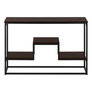 Espresso Black Metal Console Table