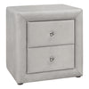 Light Grey Velvet Bedroom Nightstand