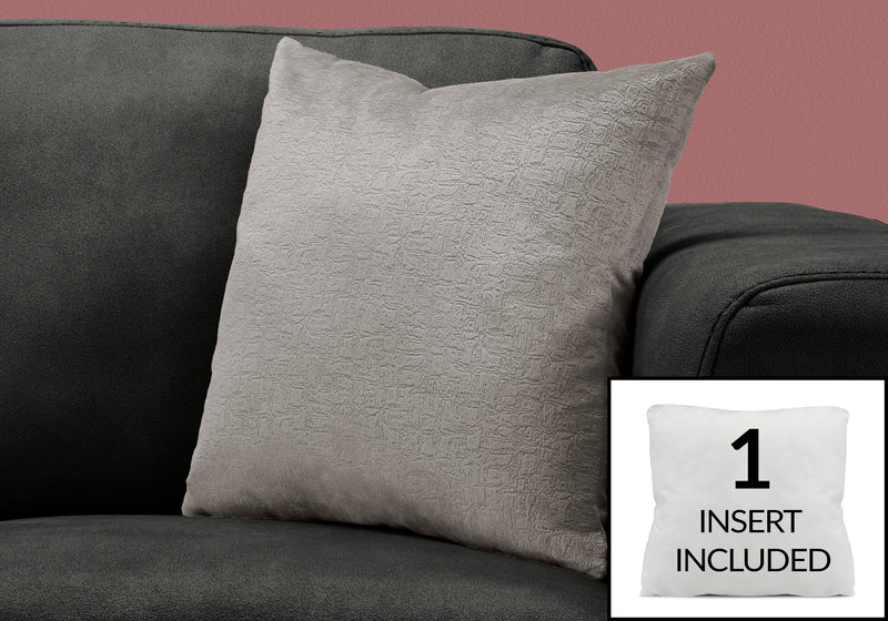 Grey Mosaic Velvet 1pc Pillow