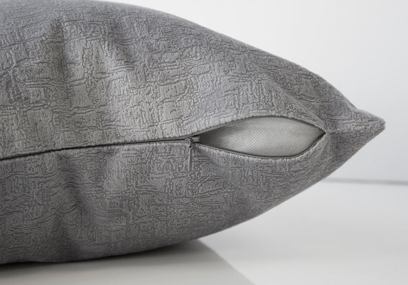 Grey Mosaic Velvet 1pc Pillow