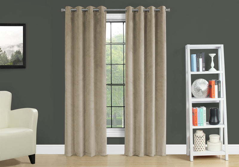 Beige Darkening 2-Piece Curtain Panel - 52\" x 95\"