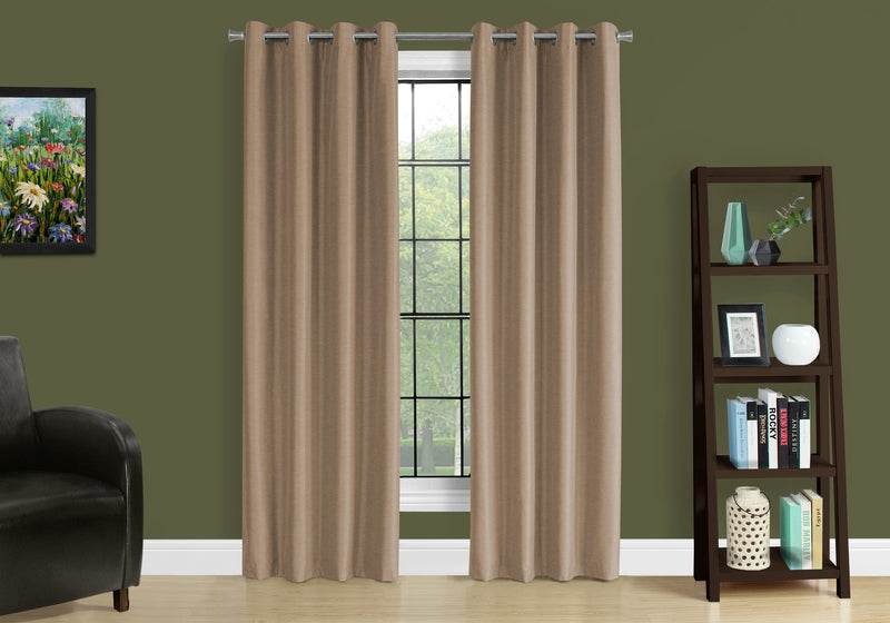Brown Solid Blackout 2-Piece Curtain Panel - 52\" x 84\"