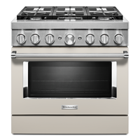 KitchenAid 5.1 Cu. Ft. Smart Gas Range with Self-Clean - Milkshake - KFGC506JMH 