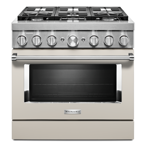 KitchenAid 5.1 Cu. Ft. Smart Gas Range with Self-Clean - Milkshake - KFGC506JMH