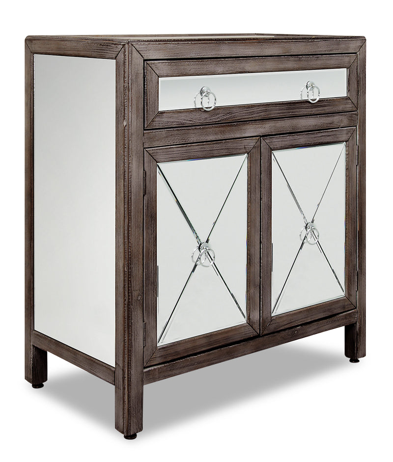 Nicolet Accent Cabinet - Glam style Accent Cabinet in Grey Wood