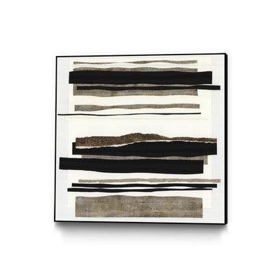 "Time After Time I" Canvas Framed Black 20x20 Wall Art