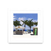 \"Key West Cabana I\" Matted and Framed White 36x36 Wall Art