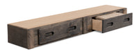 Piper 2-Drawer Under Bed Storage Trundle for Kids, Solid Pine Wood - Driftwood Grey