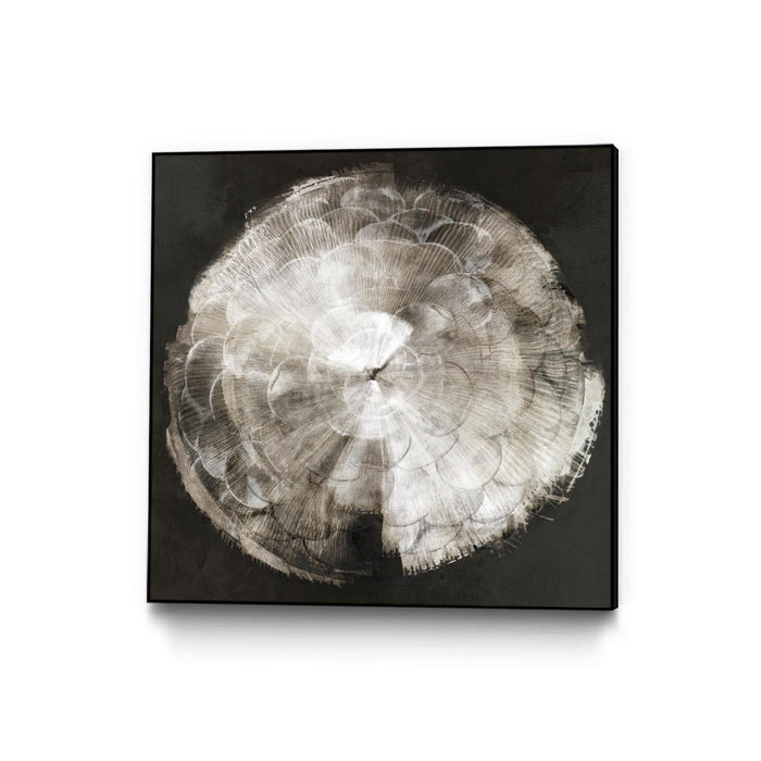 \"Touch Of Darkened Silver\" Canvas Framed Black 20x20 Wall Art