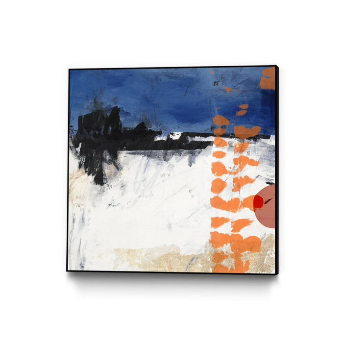 \"Midnight Rise Ii\" Canvas Framed Black 20x20 Wall Art