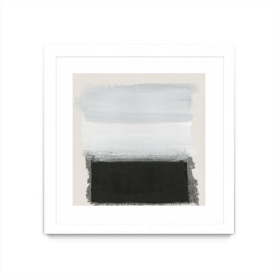 "Star Night Interlude" Matted and Framed White 30x30 Wall Art