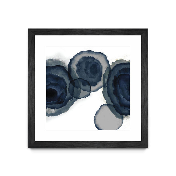 \"Blotted Ink Ii\" Matted and Framed Black 30x30 Wall Art