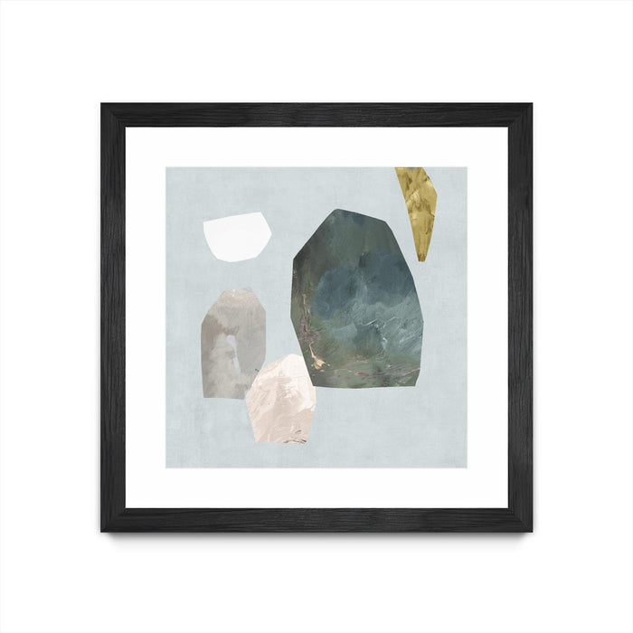 \"Assembly I\" Matted and Framed Black 30x30 Wall Art