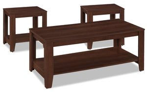 Rory 3-Piece Coffee and Two End Tables Package - Cherry