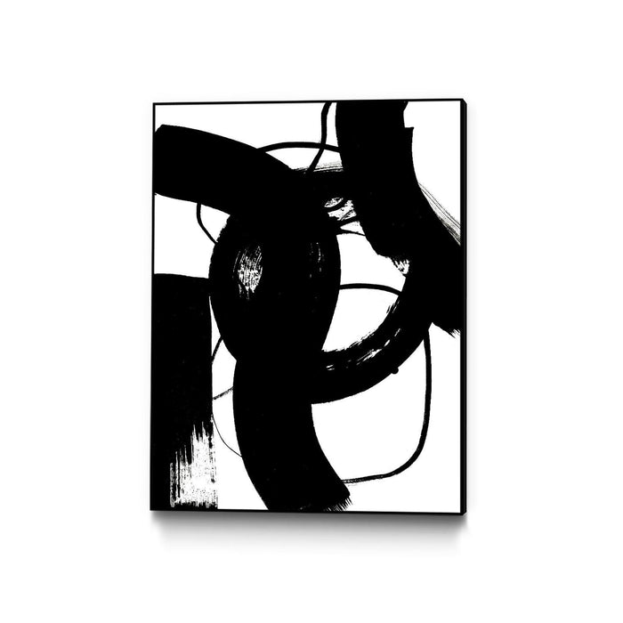 \"Blackthoroughfares Ii\" Canvas Framed Black 18x24 Wall Art