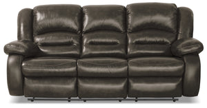 Toreno Genuine Leather Power Reclining Sofa - Grey