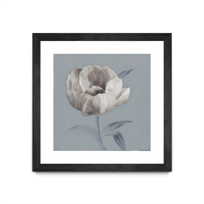 \"Floral Symposium I\" Matted and Framed Black 30x30 Wall Art