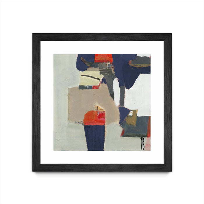 \"Orange Crush V9\" Matted and Framed Black 30x30 Wall Art