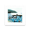 \"Boats\" Matted and Framed White 30x30 Wall Art