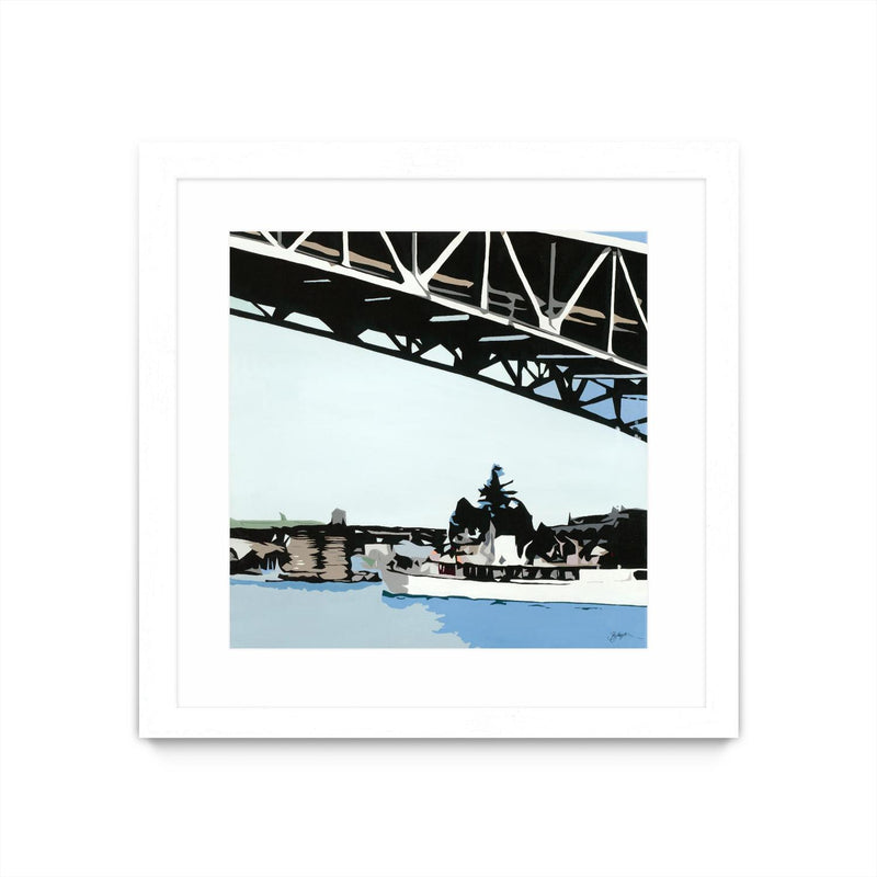 "To The Cut" Matted and Framed White 30x30 Wall Art