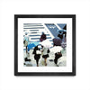 \"April Showers\" Matted and Framed Black 36x36 Wall Art