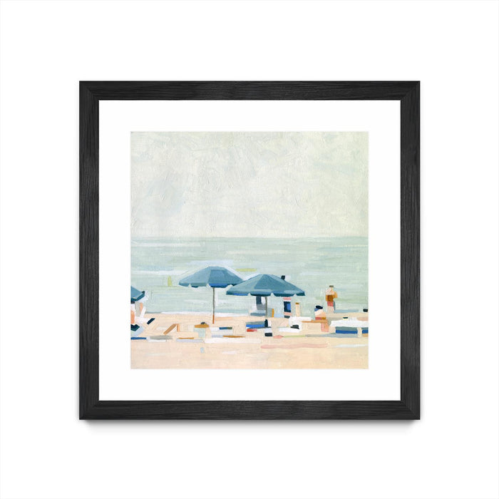 \"If It's The Beaches I\" Matted and Framed Black 30x30 Wall Art