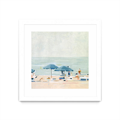 "If It's The Beaches I" Matted and Framed White 36x36 Wall Art