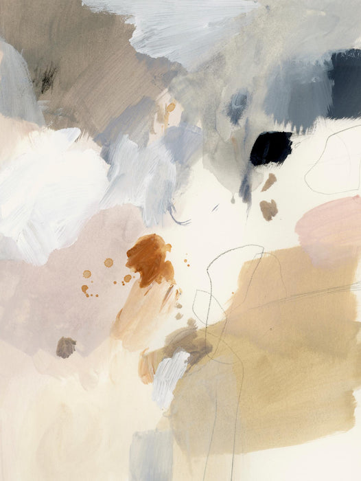 \"Neutral Scrawl I\" Giant Art 72x54 Wall Art