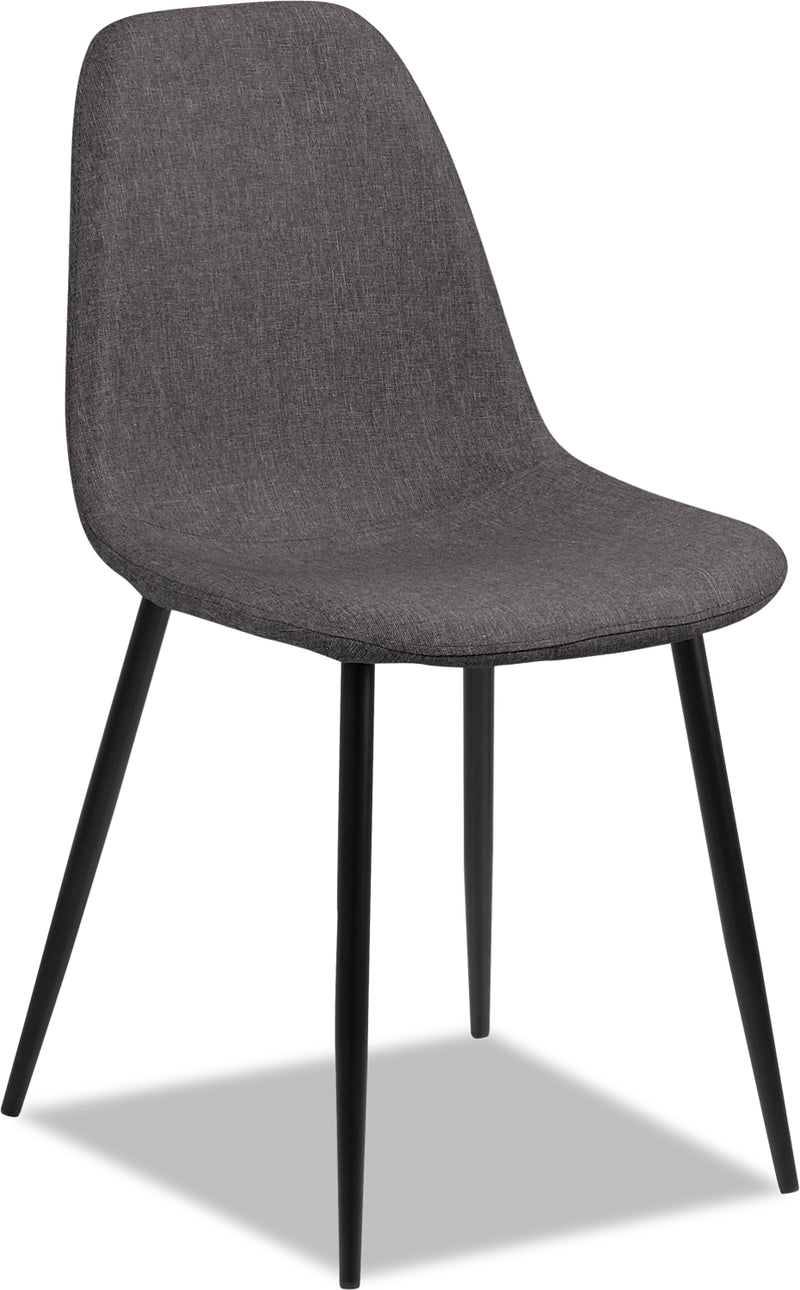 Wilma Dining Chair – Grey - Modern style Dining Chair in Grey Metal and Polyester