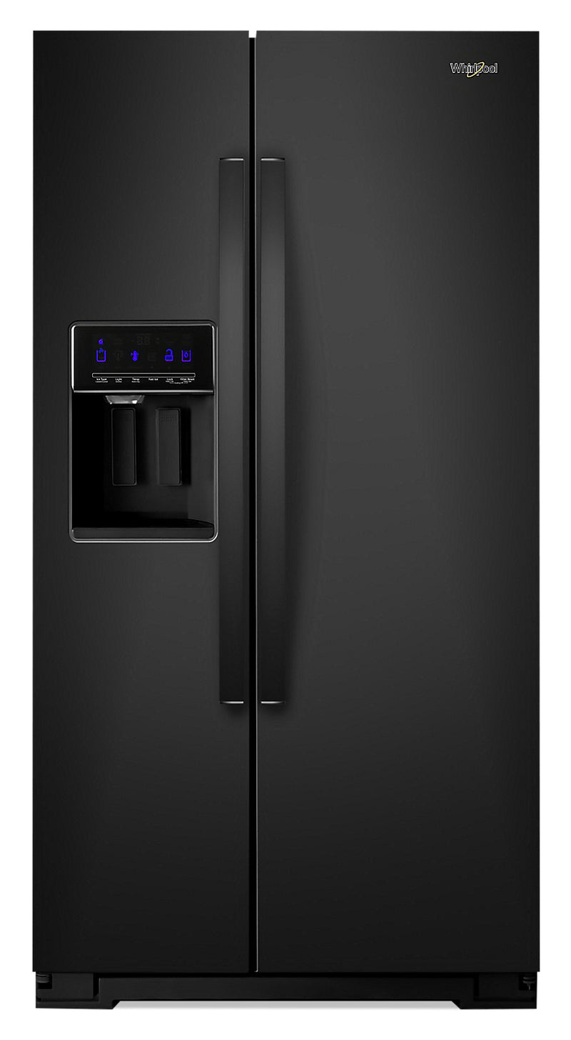Whirlpool 21 Cu. Ft. Counter-Depth Side-by-Side Refrigerator - WRS571CIHB - Refrigerator in Black