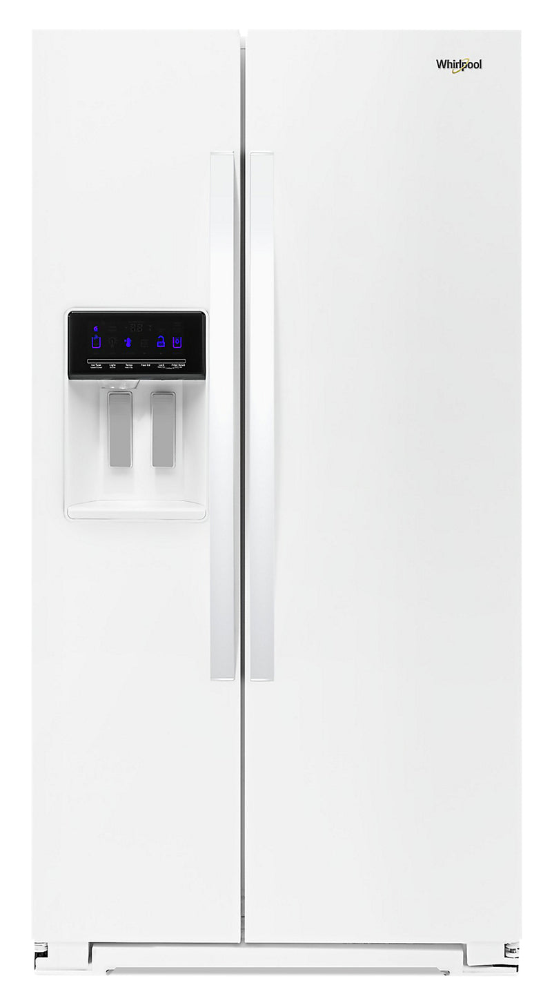 Whirlpool 21 Cu. Ft. Counter-Depth Side-by-Side Refrigerator - WRS571CIHW - Refrigerator in White