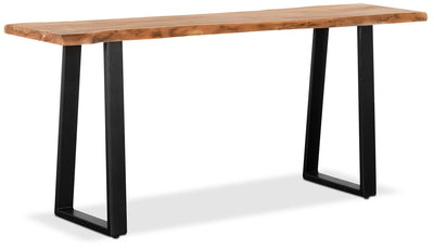 Agra Sofa Table - Retro style Sofa Table in Brown/Black Wood