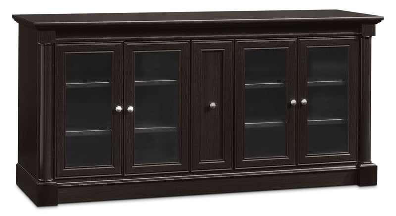 Avery 70" TV Stand - Wind Oak - Contemporary style TV Stand in Dark Brown Wood
