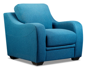 Benson Linen-Look Fabric Chair - Blue