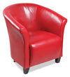 Ethan Faux Leather Accent Chair - Red