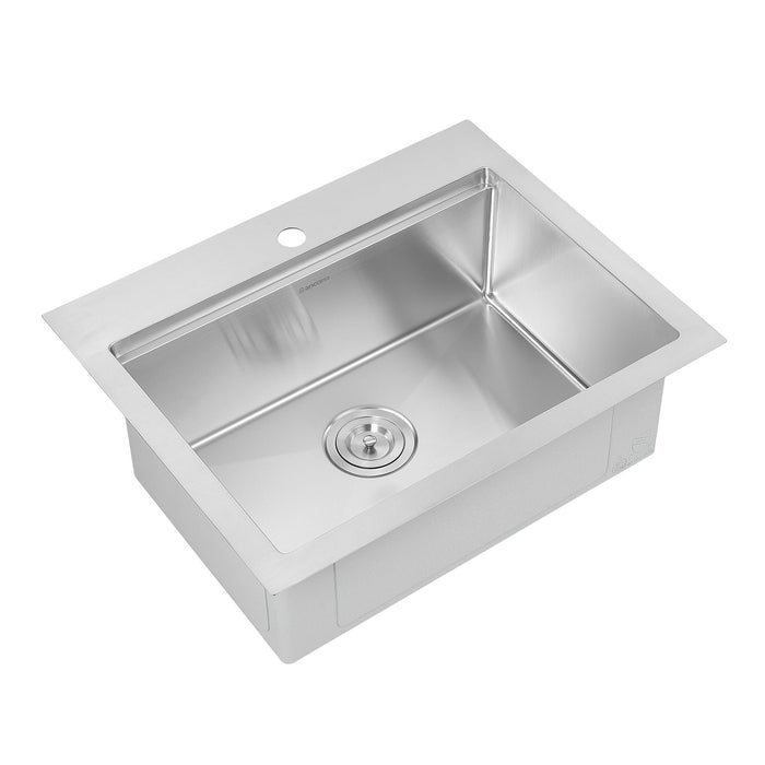 Ancona 25\" Dual Mount Workstation Kitchen Sink - AN-33103
