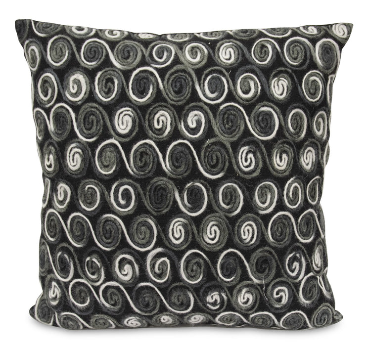 Crawford 20\" Accent Pillow  - Black/Grey