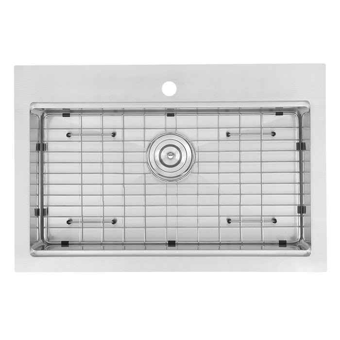 Ancona 30\" Drop-In Workstation Kitchen Sink - AN-3128