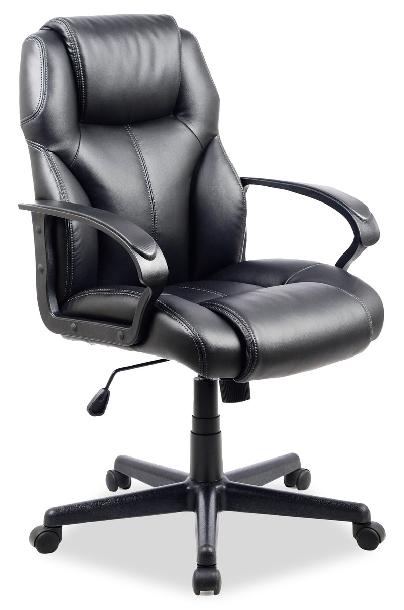 Delson Black Foam-Padded Executive Office Chair