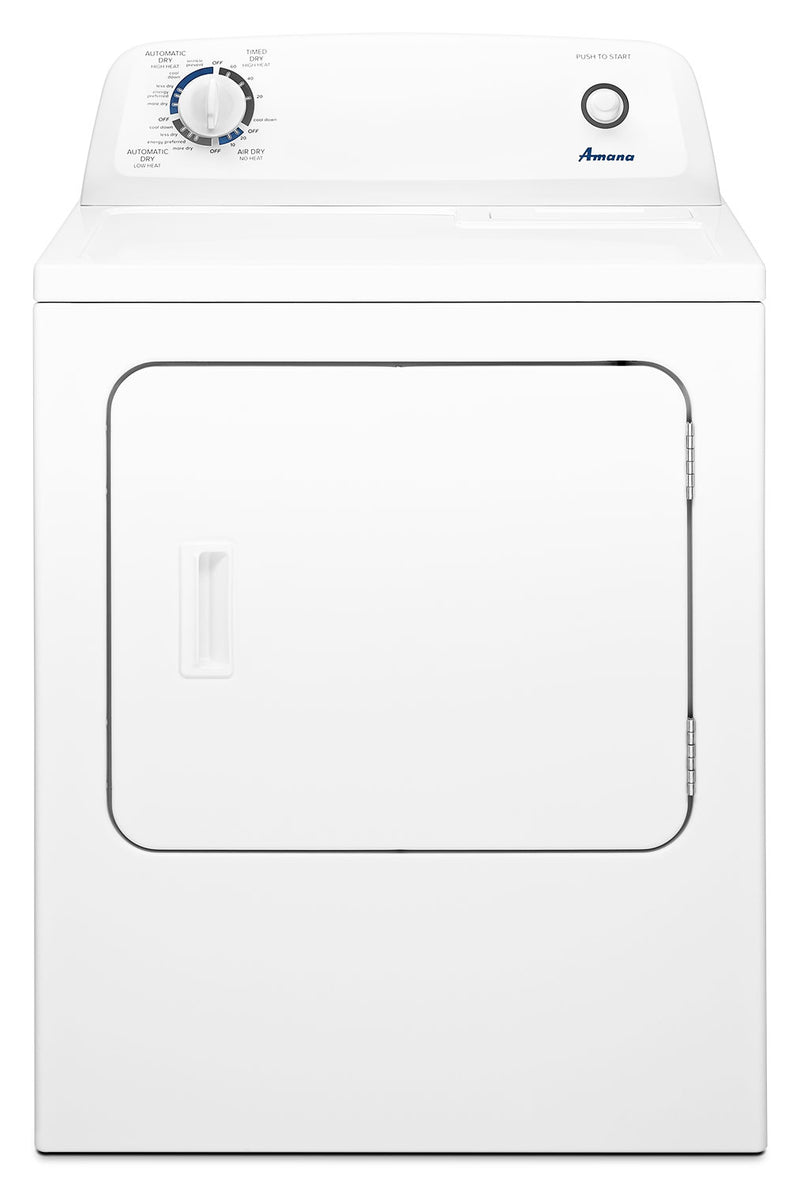 Amana 6.5 Cu. Ft. Gas Dryer with Automatic Dryness Control – NGD4655EW - Dryer in White