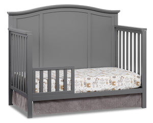 Emerson 4-in-1 Convertible Baby Crib & Toddler Bed Set with Guard Rail Conversion Kit - Dove Grey