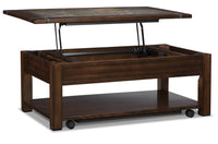 Roanoke Coffee Table with Lift Top and Casters