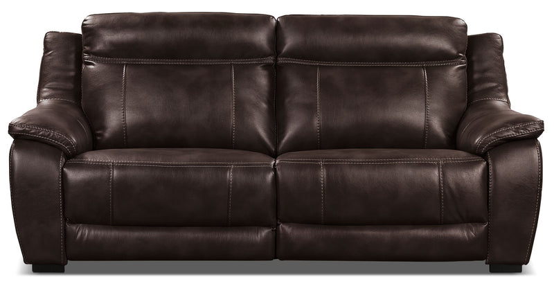 Novo Leather-Look Fabric Sofa – Brown - Modern style Sofa in Brown