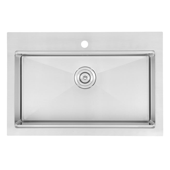 Ancona 30\" Drop-In Workstation Kitchen Sink - AN-3128