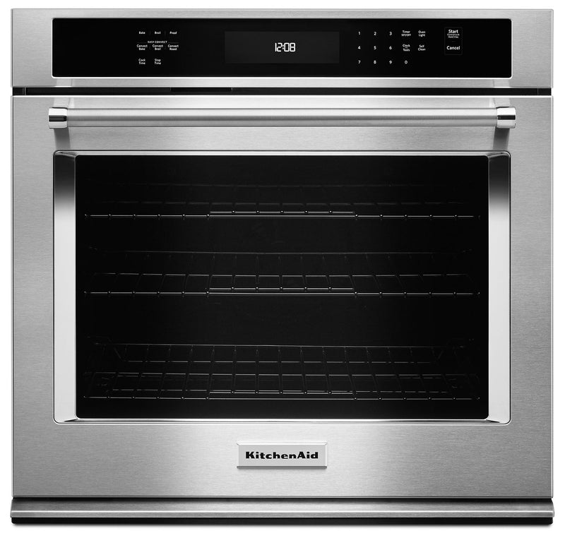 KitchenAid 5.0 Cu. Ft. Single Wall Oven with Even-Heat™ True Convection - Stainless Steel - Electric Wall Oven in Stainless Steel
