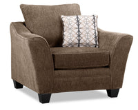 Febe Chenille Condo Chair - Brown 