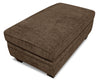 Febe Chenille Ottoman - Brown