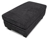 Febe Chenille Ottoman - Charcoal