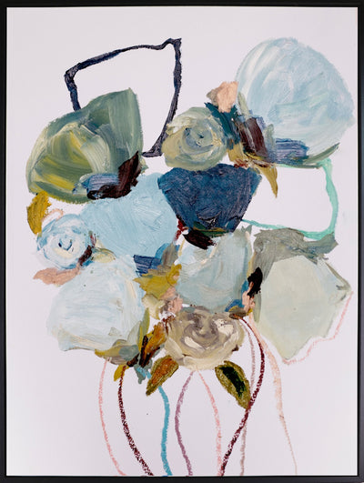 Acrylic Blue Flower - 31" x 41" 